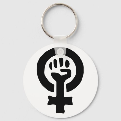 feminist symbol logo keychain