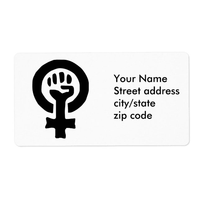 Feminist Symbol Logo Label (Front)
