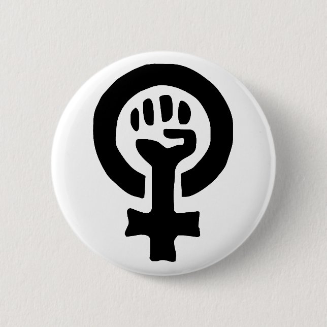 Feminist Symbol Logo Pinback Button (Front)