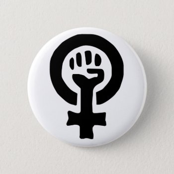 Feminist Symbol Logo Pinback Button by Hipster_Farms at Zazzle