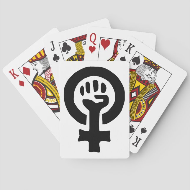 Feminist Symbol Logo Poker Cards (Back)