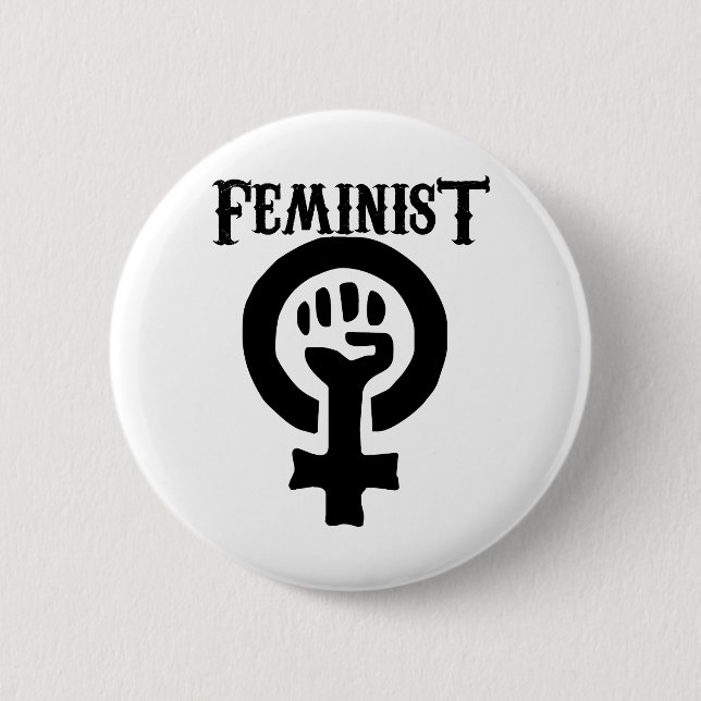 Feminist Symbol Pinback Button (Front)