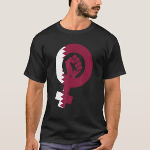 Feminist Symbol Qatar Flag T-Shirt