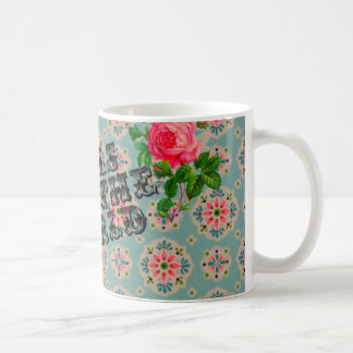 Feminist vintage wallpaper rose mug