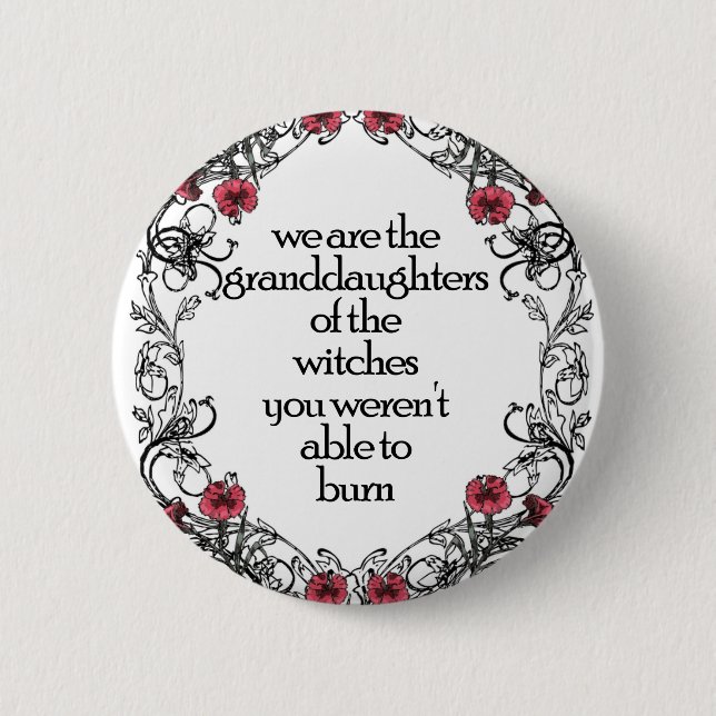 Feminist Witch Button (Front)