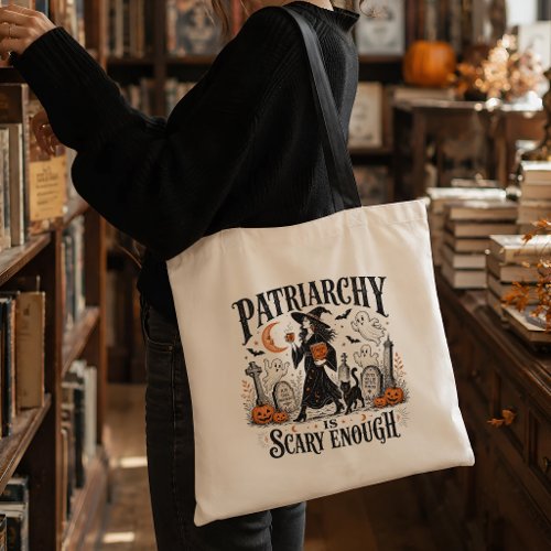 Feminist Witch Halloween Anti Patriarchy Gothic Tote Bag