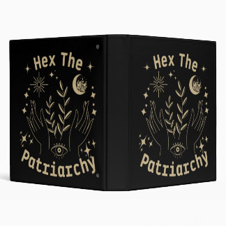 Feminist Witch, Hex The Patriarchy 3 Ring Binder