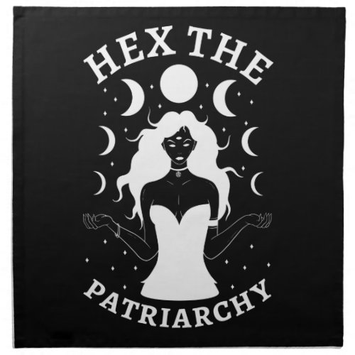 Feminist Witch _ Hex The Patriarchy II Cloth Napkin