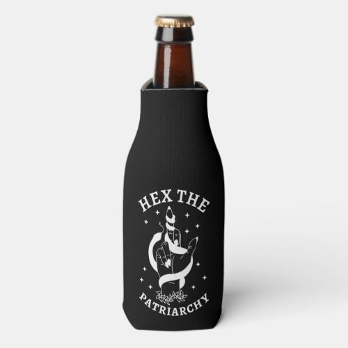 Feminist Witch _ Hex The Patriarchy III Bottle Cooler