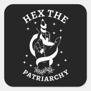 Feminist Witch - Hex The Patriarchy III Square Sticker