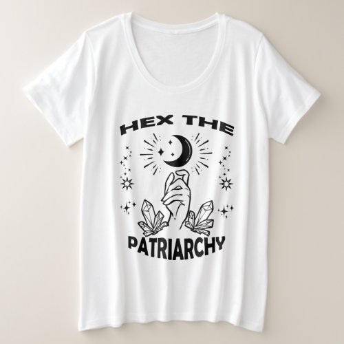 Feminist Witch Hex The Patriarchy Plus Size T_Shi Plus Size T_Shirt