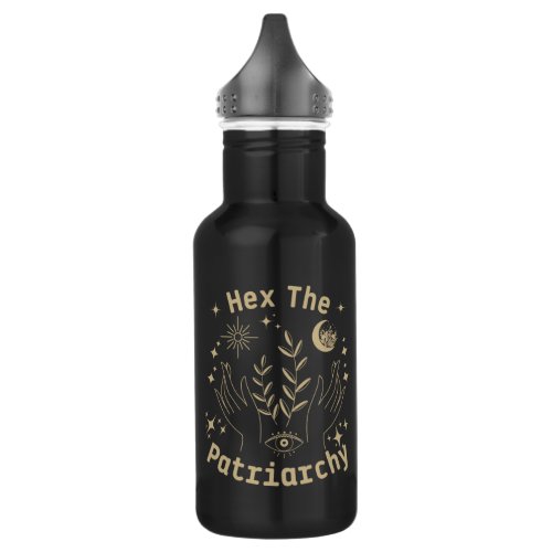 Feminist Witch Hex The Patriarchy Stainless Steel Water Bottle
