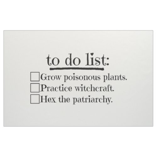 Feminist Witch To Do List Protest Banner Sign Flag Fabric