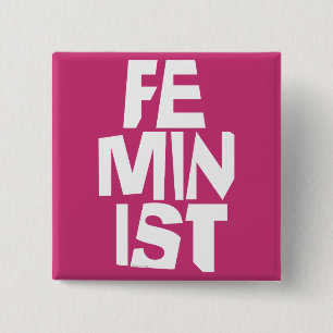 Feminist women female girl me too equal woman button