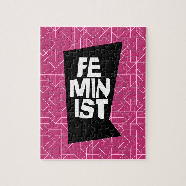 Feminist women female girl me too equal woman jigsaw puzzle (Vertical)