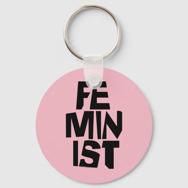 Feminist women female girl me too equal woman keychain (Front)