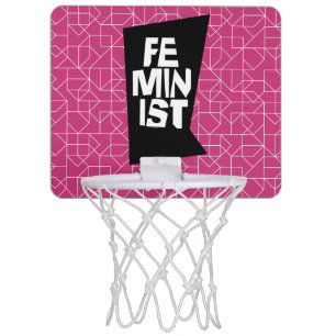 Feminist women female girl me too equal woman mini basketball hoop