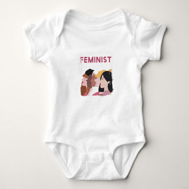 Feminists Baby Bodysuit (Front)