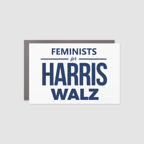 Feminists for Harris Walz Car Magnet