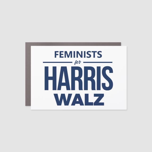 Feminists for Harris Walz Car Magnet (Front)