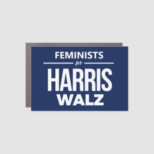 Feminists for Harris Walz Car Magnet