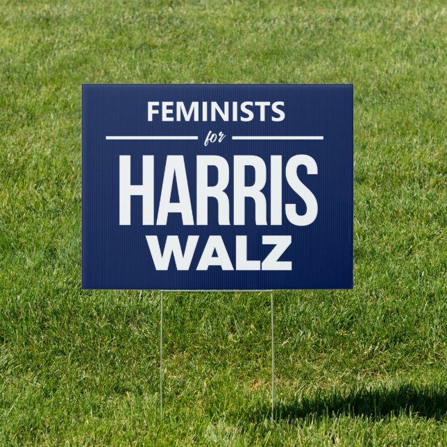 Feminists for Harris Walz Sign (Insitu)