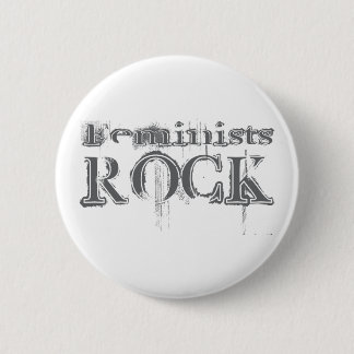 Feminists Rock Pinback Button