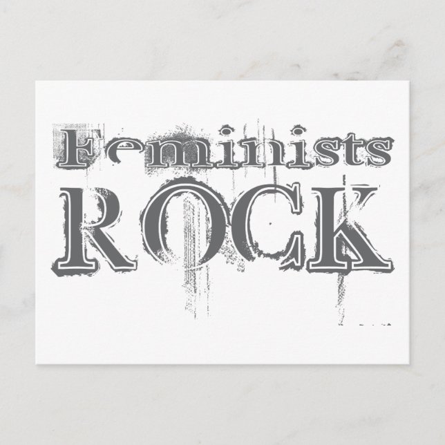 Feminists Rock Postcard (Front)