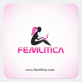 Femlitica square sticker
