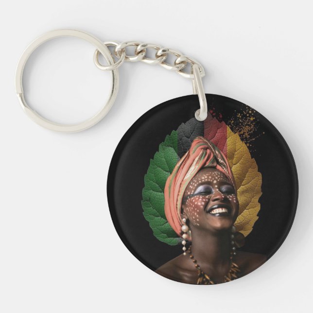 Femme africaine artistique keychain (Front)
