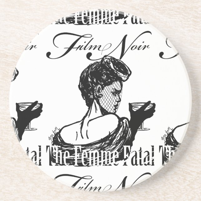 Femme Fatal Sandstone Coaster (Front)