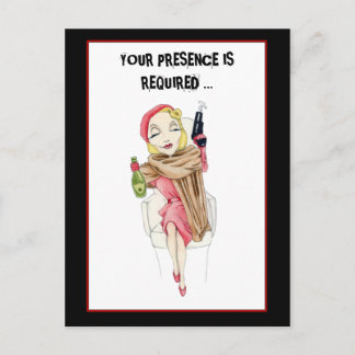 Femme Fatale Murder Mystery Invitation Postcard