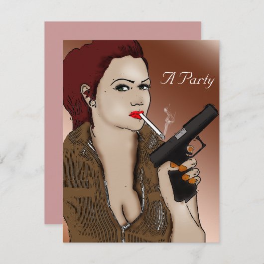 Femme Fatale - Smoking and Guns (Front/Back)