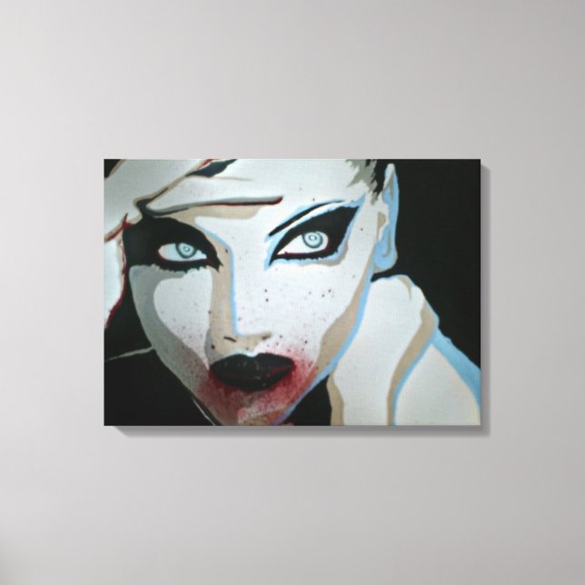 'Femme Fatale' Stretched Canvas Print (Front)