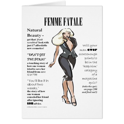 Femme Fatale Women's Card (Front)