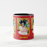 "Femme Fauve" (wraparound) by Zermeno Two-Tone Coffee Mug