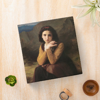 Femme Mignonne of Young Woman by Bouguereau 3 Ring Binder