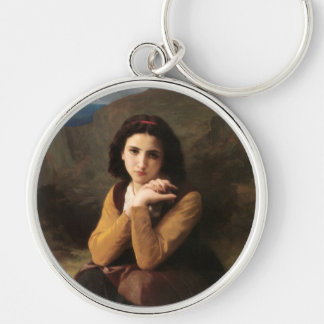 Femme Mignonne of Young Woman by Bouguereau Keychain