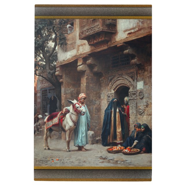 Femmes Arabes Devant Une Porte Metal Print (Front)