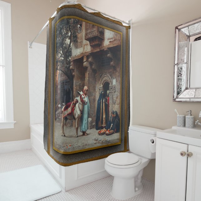 Femmes Arabes Devant Une Porte Shower Curtain (In Situ)