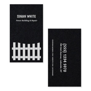 Fence Building & Repair Business Card