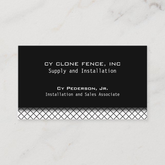 Fence Business Card (Front)