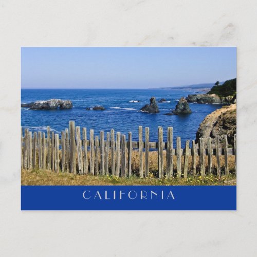 Fence by the Sea Announcement Postcard