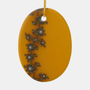 Fence Christmas Fractal Ceramic Ornament