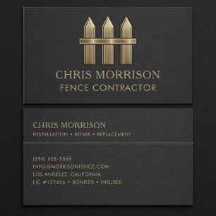 Fence Contractor Business Card