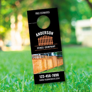 Fence Door Hanger, Fence Installation Door Hanger