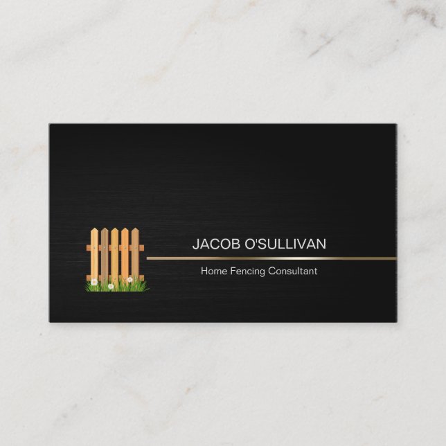 Fence Fencing Security Business Card (Front)