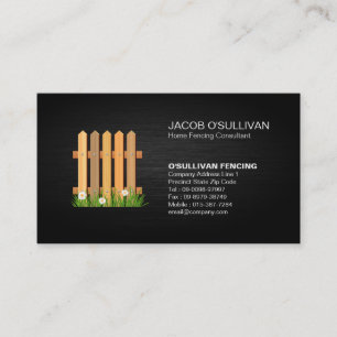 Fence Fencing Security Business Card