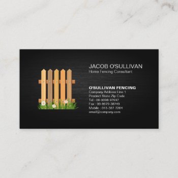 Fence Fencing Security Business Card by businesscardsstore at Zazzle