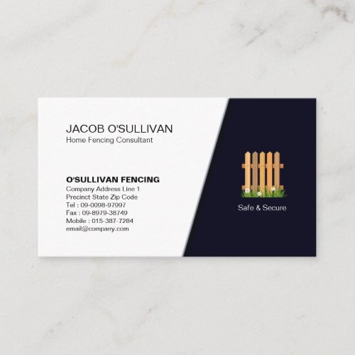 Fence Fencing Security Business Card